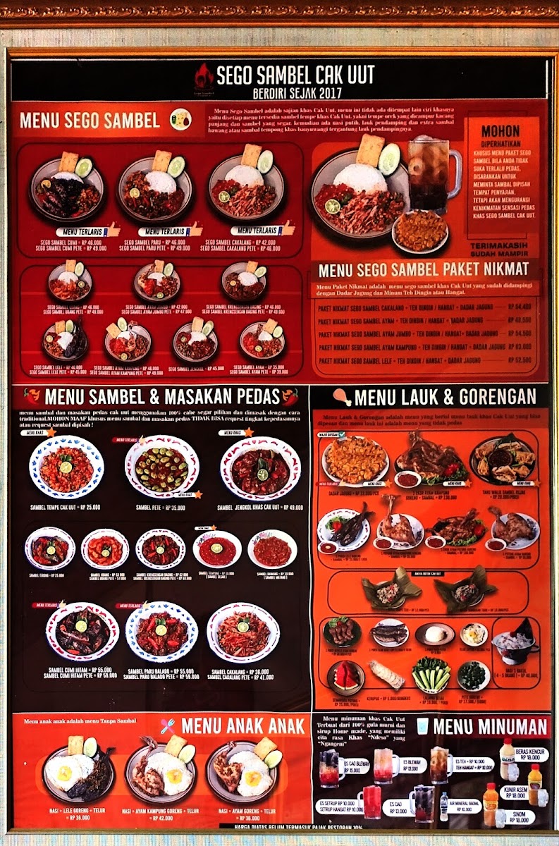 Sego Sambel Cak UUT Menu - Image 2